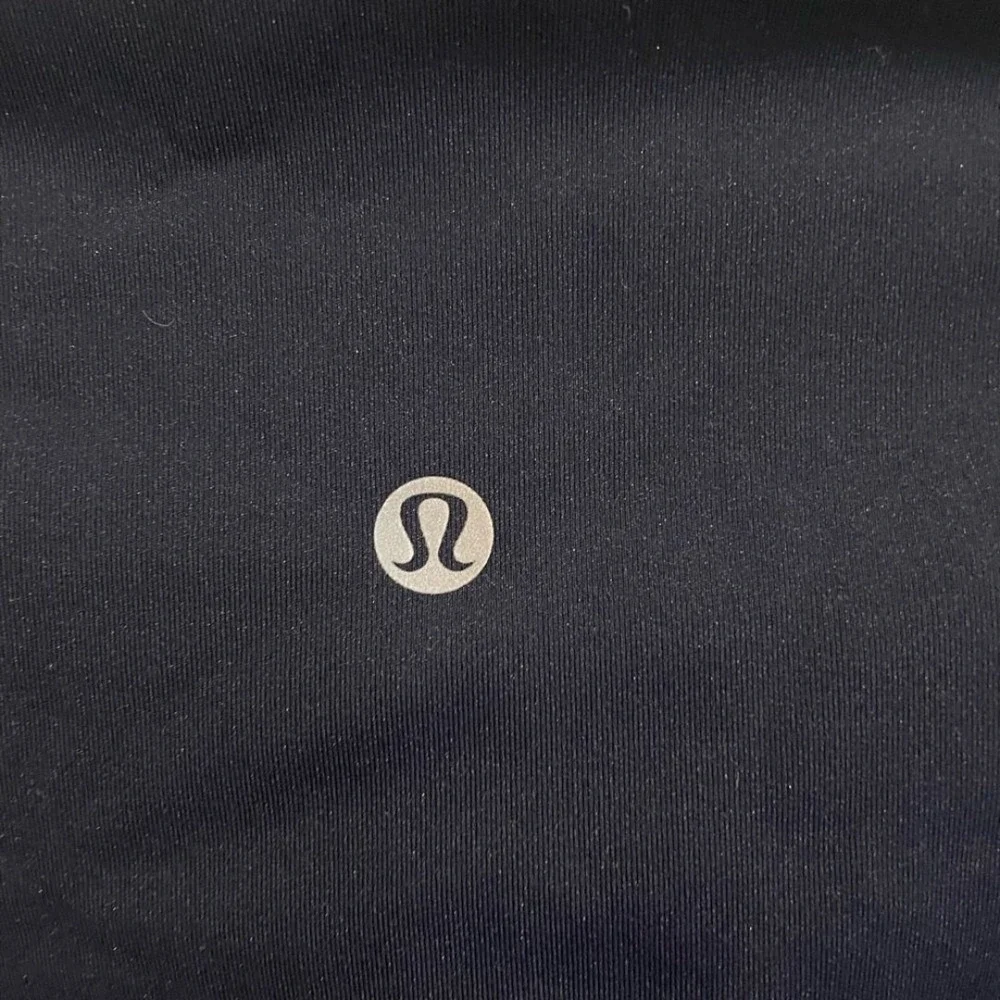 Lululemon‎ X Barry's Black Scalloped Ankle Mesh Insert Leggings